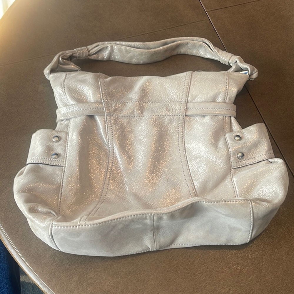 Silver Women's Hobo Shoulder Bag